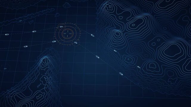 Hormuz Two-Way Lanes Deepwater Navigation Visualization, Marine Traffic, Maritime Routes, Ocean Depth Contours, Nautical Map, Sea Navigation Graphics, Marine Industry, Shipping Traffic