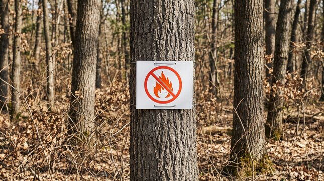 A serene forest scene in early spring with no signs of fire