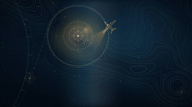 UAV Recon Scan Animation, Aerial Surveillance Visualization, Drone Mapping Motion Graphics, Geospatial Analysis Background, Contour Lines, Radar Detection, Military Technology, Seamless Loop