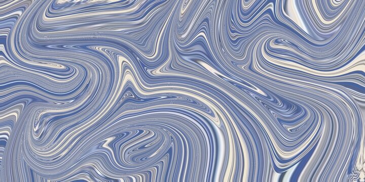 Soft periwinkle blue and cream liquid marble background texture with smooth flowing fluid acrylic art swirls.