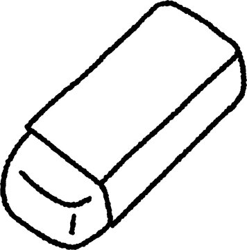 Rubber eraser line art vector icon