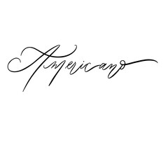 Americano Hand Lettering Calligraphy Typography Design © Edi
