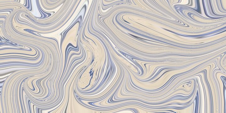 Soft muted periwinkle blue and beige liquid marble background texture with smooth flowing acrylic fluid art waves.