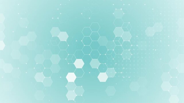 Abstract medical digital background with hexagonal grid patterns