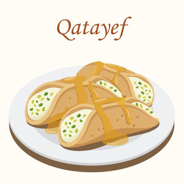 egyptian qatayef sweet pancake 