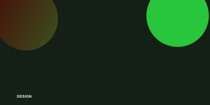 Minimalist dark background with two colored circles