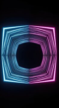 Endless conceptual void expanding infinitely into geometric light patterns, representing boundless thought and theoretical space, eternity, concept, minimal
