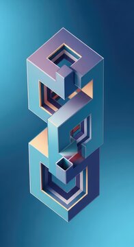 Hypnotic abstract rendering of impossible geometric architecture, featuring shifting planes and vibrant optical distortions, plane, enigma, distortion