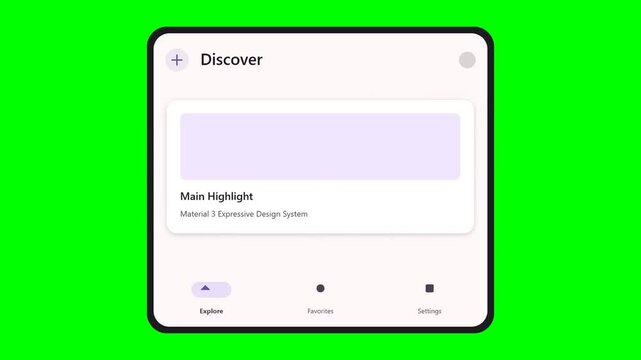 Modern Mobile Application UI UX Design Concept Mockup on Green Screen for Compositing