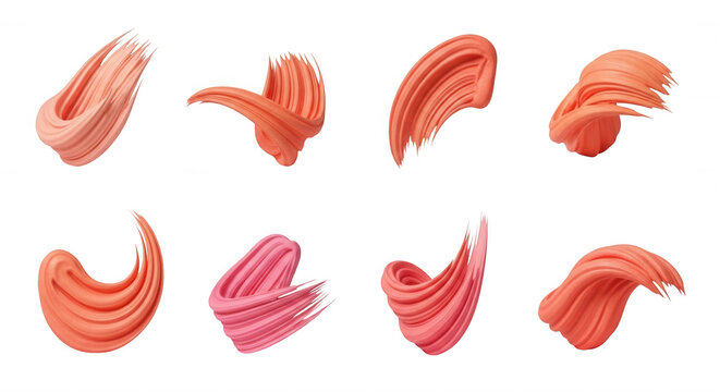 colorful paint brushstrokes on white background for design resources art projects and creative compositions
