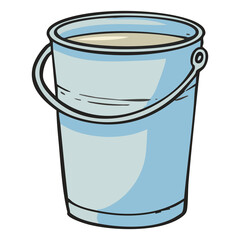 Metal Milk Pail Dairy Bucket Container © nikagraphic