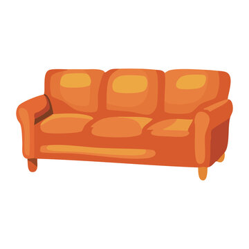 Orange Sofa Living Room Icon