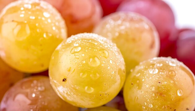 Fresh halved lychee fruits close up view.
