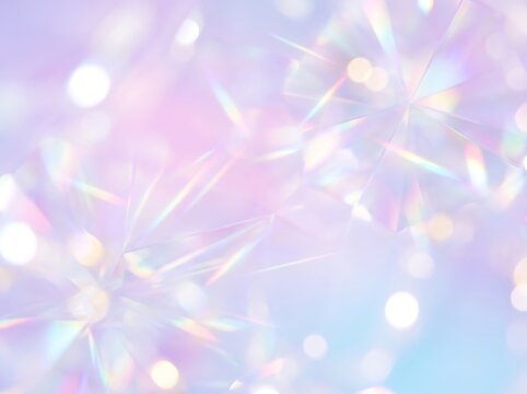Abstract holographic prism light refraction and bokeh background with abstract holographic refraction