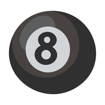 Billiard Eight Ball Illustration