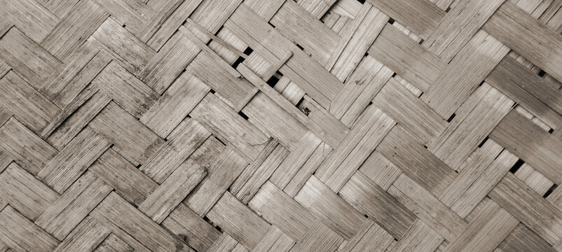 Traditional woven bamboo texture background