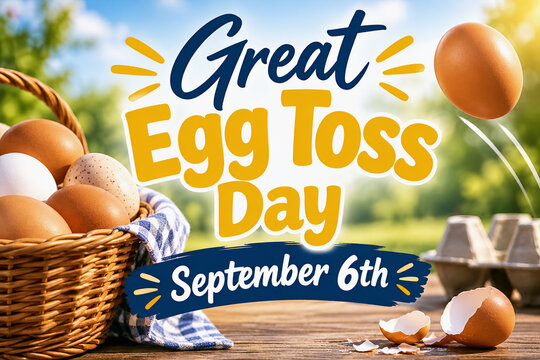 Great Egg Toss Day September 6th Basket Broken Shell