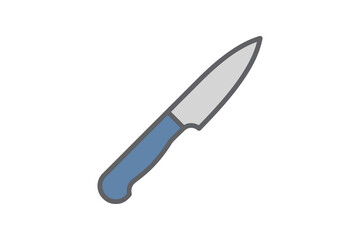 Obraz premium Kitchen Knife Flat Vector Illustration