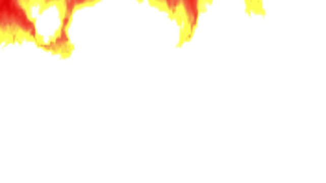 Animation transition wall fire flame burning  style , displayed across the bottom frame on black background , suitable for visual effect , transition video and motion graphics, alpha channel