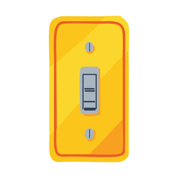 Yellow Wall Light Switch Panel