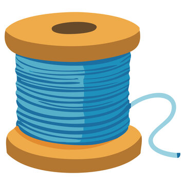 Blue Thread Spool Sewing Supply