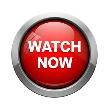 Red round button with watch now text
