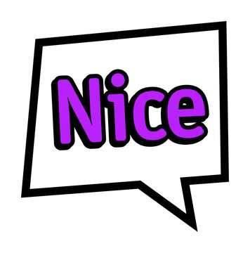 Nice speech bubble graphic isolated on transparent background