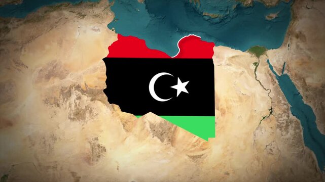 Libya Map Highlight, Libya Location Map, Libyan Flag Map Animation, North Africa Country Geography, Libya Regional Map, African Country Location, Libya Territory Map