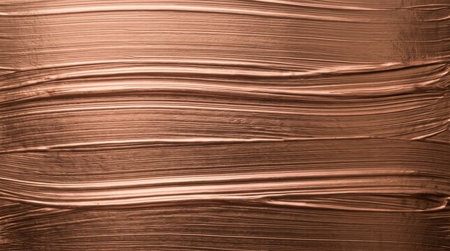 Bronze metallic paint texture background with horizontal brush strokes