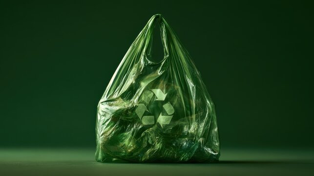 Eco-friendly recycled PET plastic packaging featuring an eco-label and clear sustainable design, promoting environmental responsibility and green consumerism.