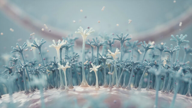 Beautiful underwater scene featuring delicate sea plants growing in a vibrant aquatic environment with bubbles