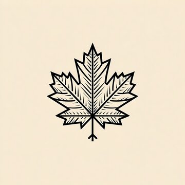 Elegant maple leaf vector illustration with intricate details