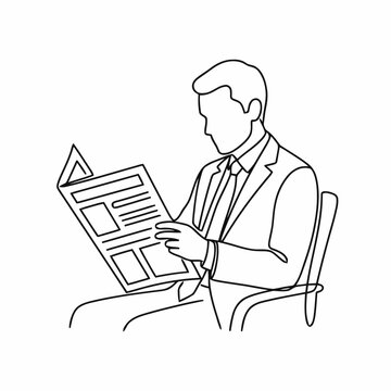 man reading a newspaper