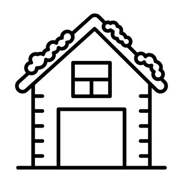 Snow Covered House Icon