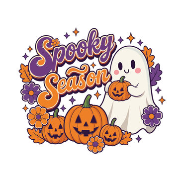 Spooky Season Ghost Haunted House Halloween Decoration