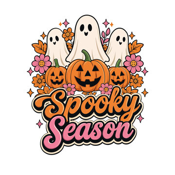 Spooky Season Pumpkins Single Page Autumn Halloween Decor