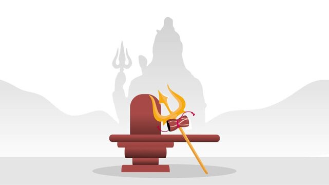 happy maha shivaratri with trident