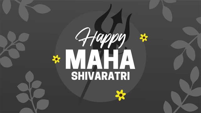 happy maha shivaratri with trident