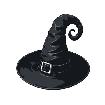 Black Witch Hat Pointed Fantasy Accessory Magic