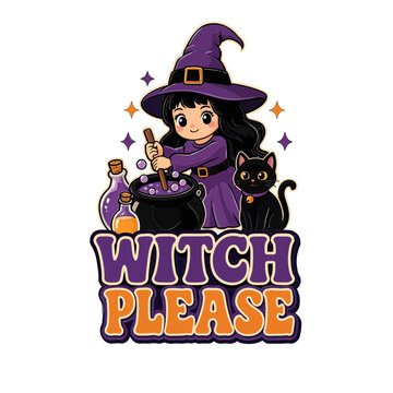 Witch Please Single Page Illustration Magic Fantasy