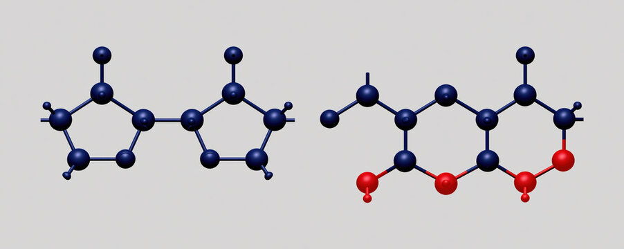 Molecule model chemistry science structure atom bond ring diagram laboratory abstract