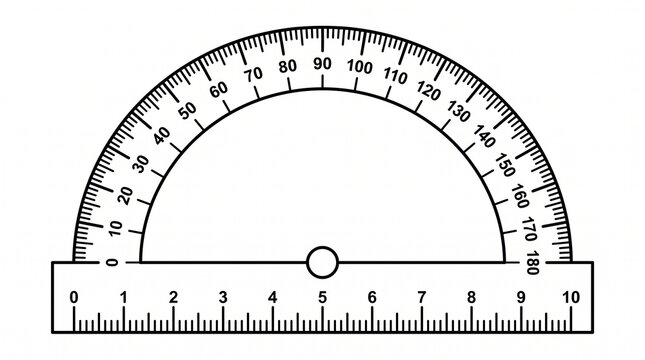 Geometry protractor silhouette