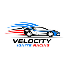 Fototapeta premium Velocity Ignite Racing Car Logo