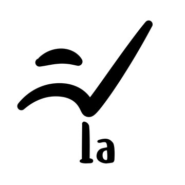 Traditional Bima script La character vector isolated for Indonesian cultural education designs.
