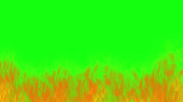 炎の動画（グリーンバック）ループ