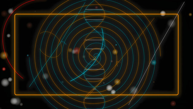 Futuristic spaceship flying through asteroid field