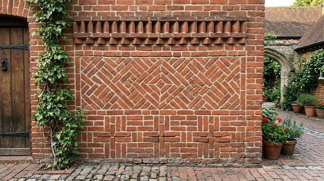 Decorative brick wall
