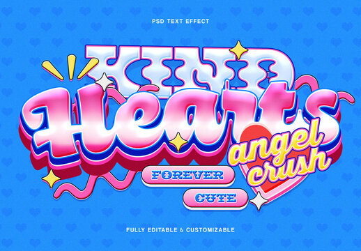 3D Script Cute Text Effect