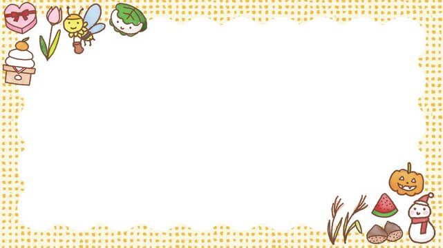 年間イメージのイラストフレーム