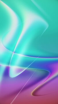 Colorful Glassy Wave Curves Background Loop